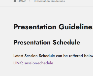 #11  Overall Program and Presentation Guidelines are updated
